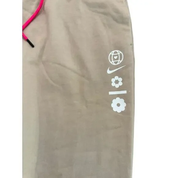 Nike Women's Cream Floral Print Sportswear Essential Sweat Pants Size XL - Picture 4 of 8